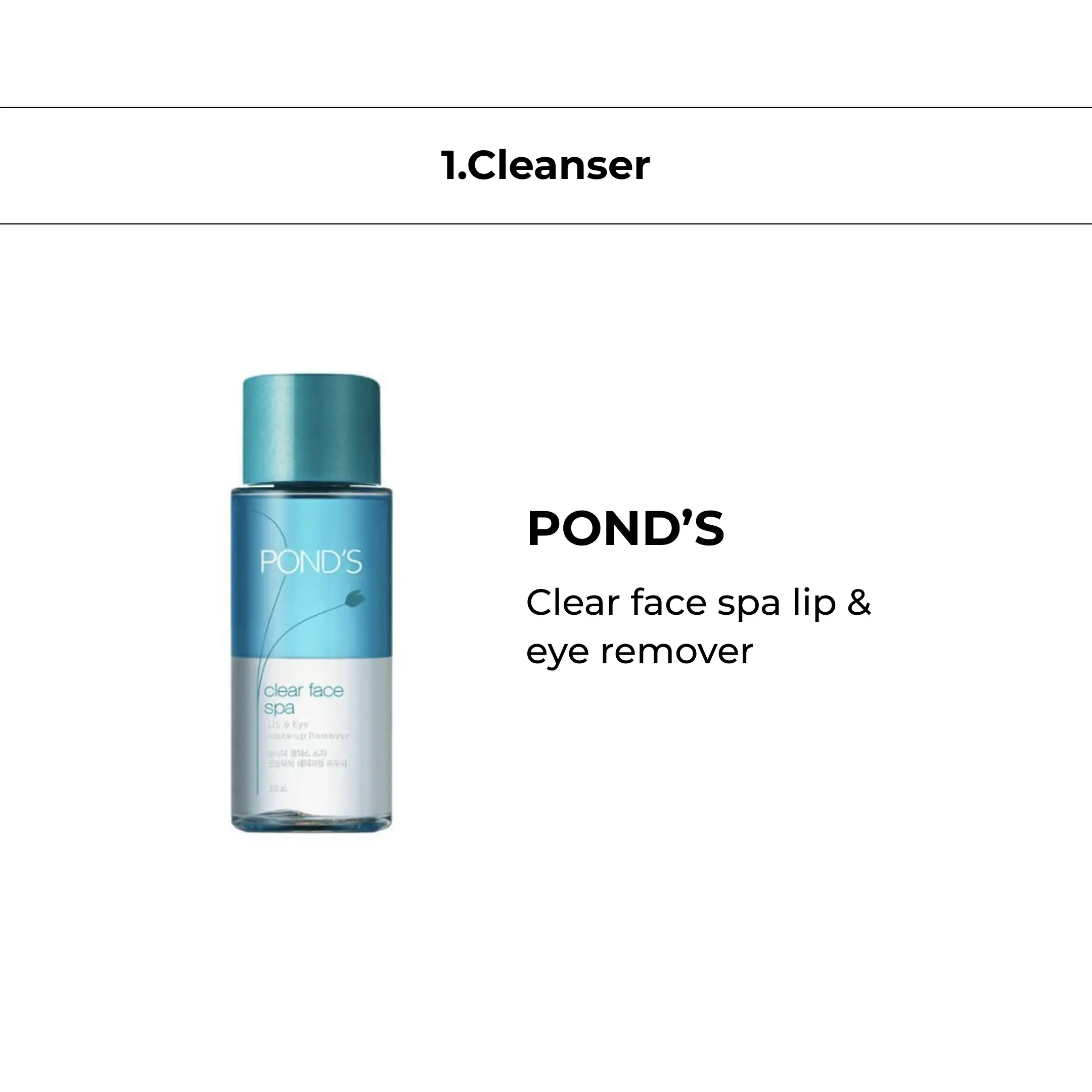 POND's Clear face spa lib & eye remover