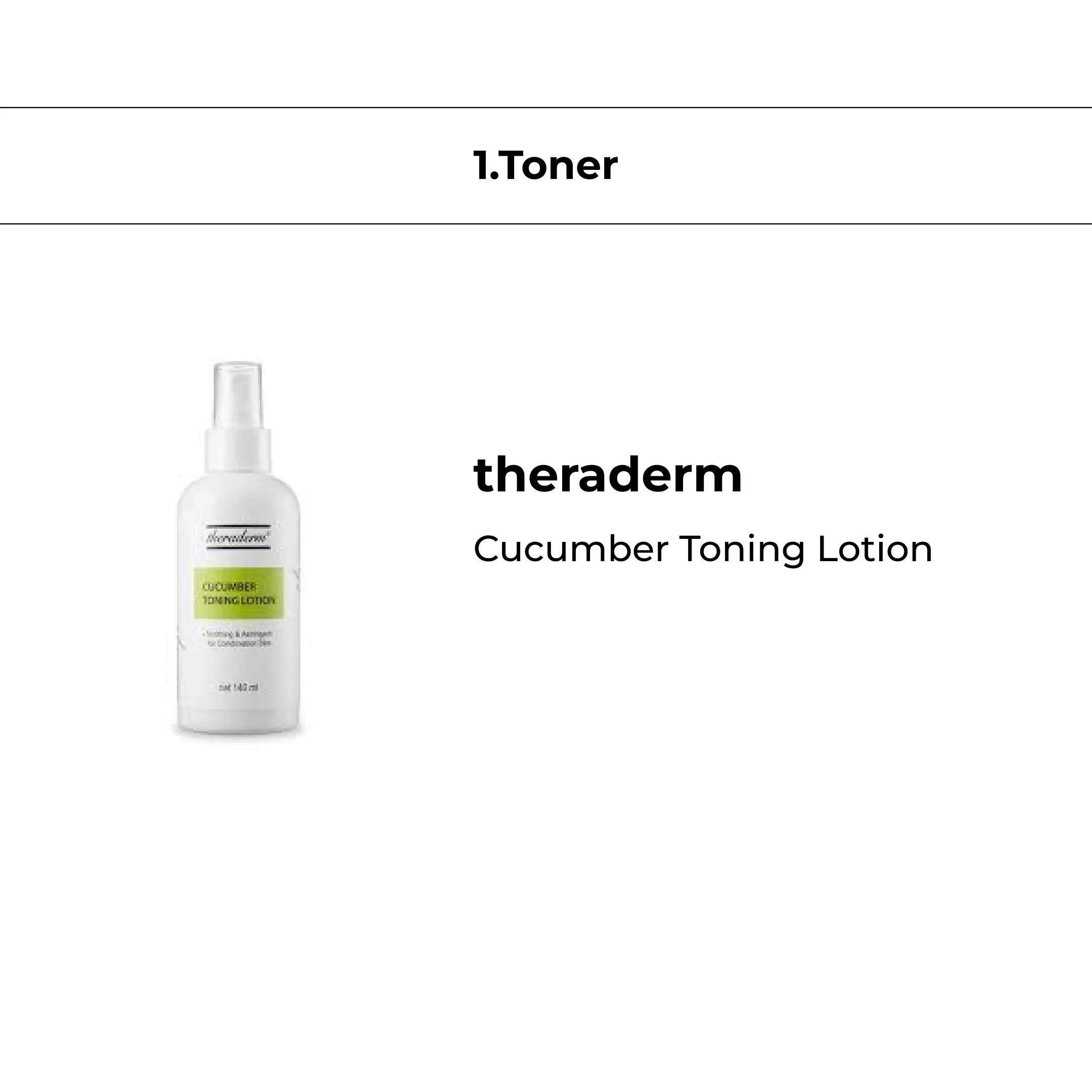 theraderm Cucumber Toning Lotion