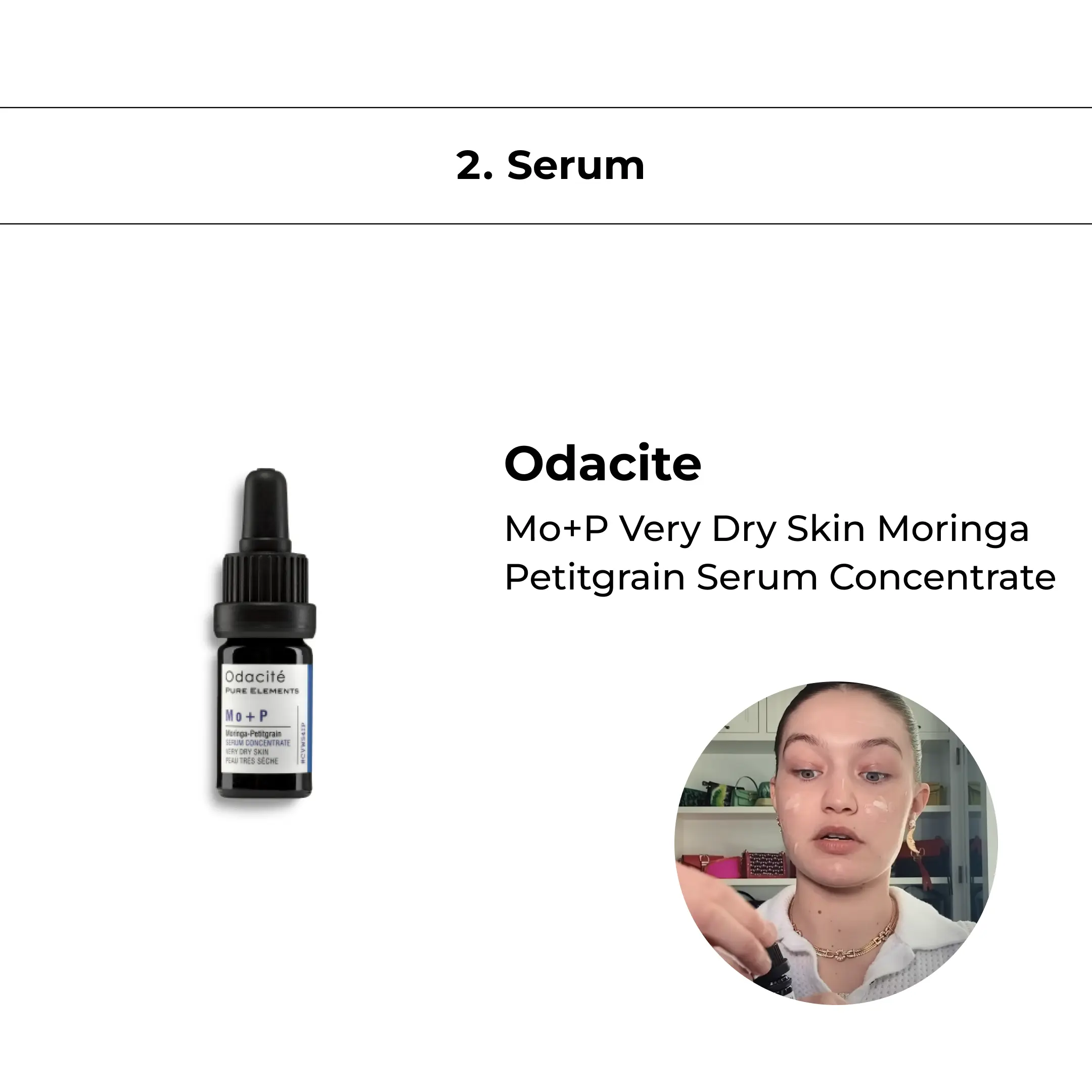 Odacite Mo+P Very Dry Skin Moringa Petitgrain Serum Concentrate